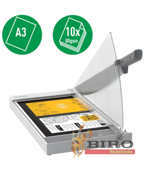 Ghilotina LEITZ Home Office Precision, A3, 10 foi, gri